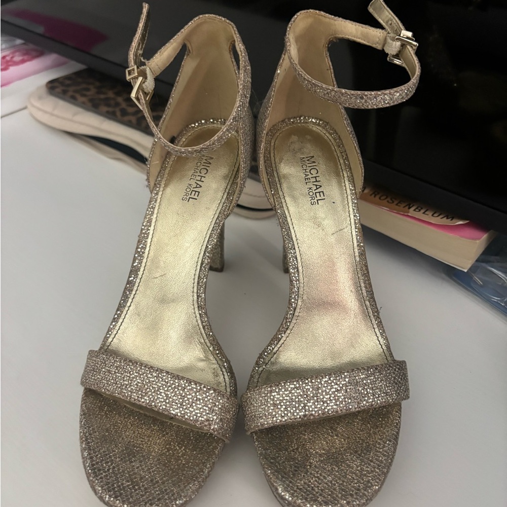 Michael Kors Glittery Gold Heels